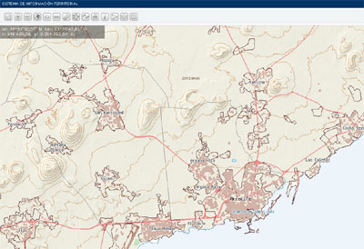 Zonas delimitadas de Cartografía 1:1.000