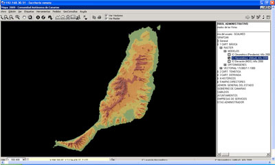 Hipsométrico de Fuerteventura en MAPA Hipsométrico de Fuerteventura en MAPA