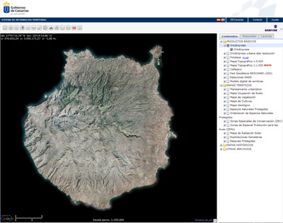 Servicio de OrtoExpress desde el visor de IDECanarias