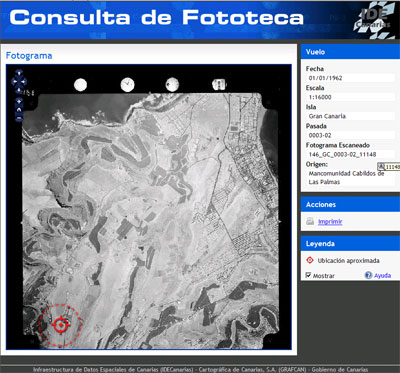 Navegador de Fototeca del servicio IDECanarias