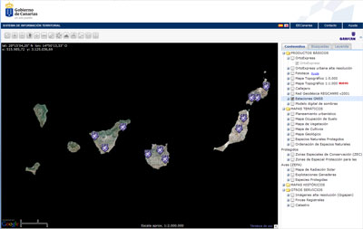 Servicio Estaciones GNSS desde el visor de IDECanarias