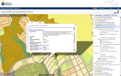 Ordenación urbanística en La Orotava desde el visor de IDECanarias