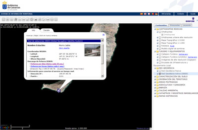 Estación GNSS en Morro Jable desde el visor de IDECanarias