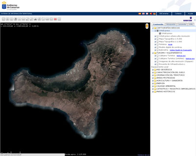 OrtoExpress de El Hierro en el visor de IDECanarias