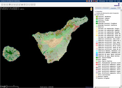 Servicio SIOSE desde el visor de IDECanarias