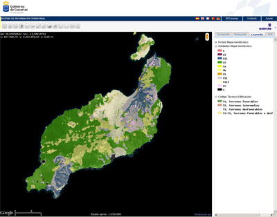 Mapa Geotécnico en IDECanarias