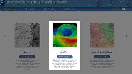 Vuelo LIDAR en la Tienda Virtual