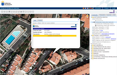 Servicio de Ortofoto Urbana desde el visor de IDECanarias