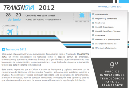 Página web TRASNOVA 2012