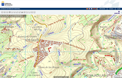 Mapa Topográfico 1:20.000 desde el visor de IDECanarias
