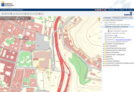 Topográfico Integrado desde el visor (Zona La Laguna-Tenerife)