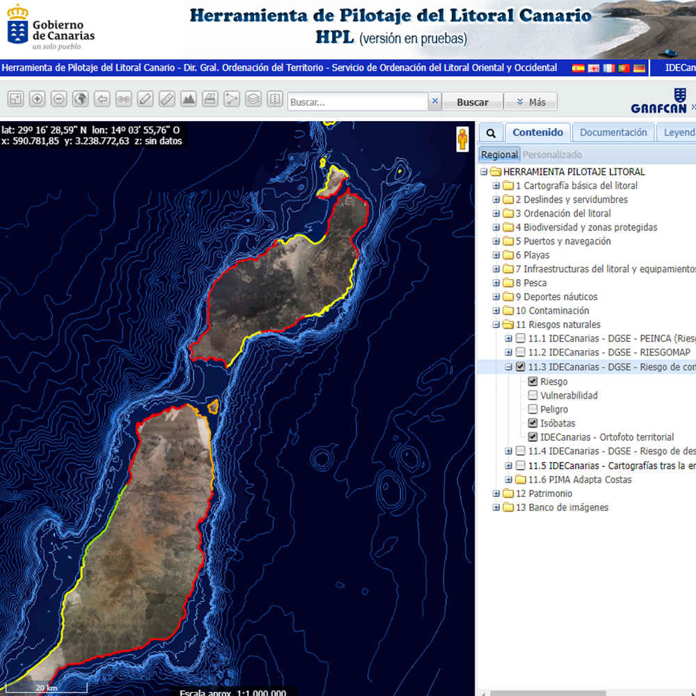Herramienta de Pilotaje del Litoral - HPL - GRAFCAN