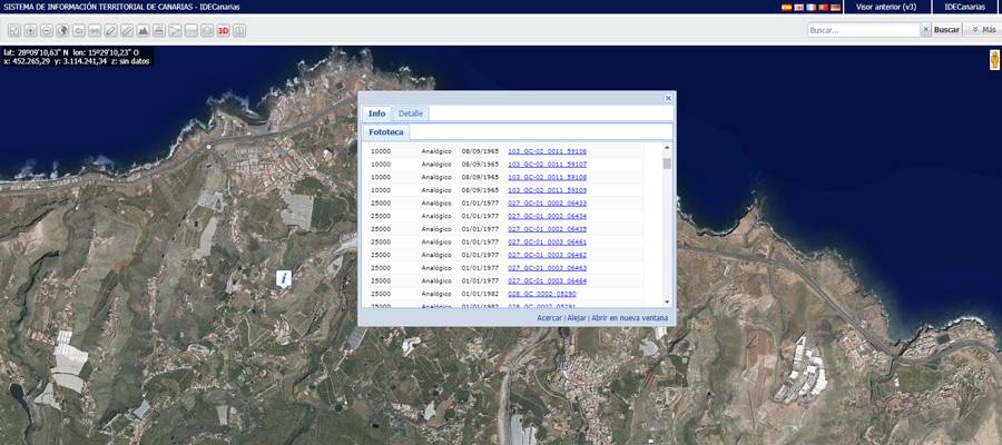 Actualización del servicio de Fototeca en IDECanarias